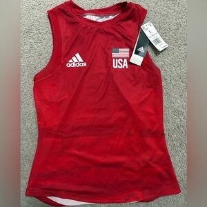 Adidas Team USA Primeblue Olympics Womens Large Volleyball Jersey Tank Top NWT
